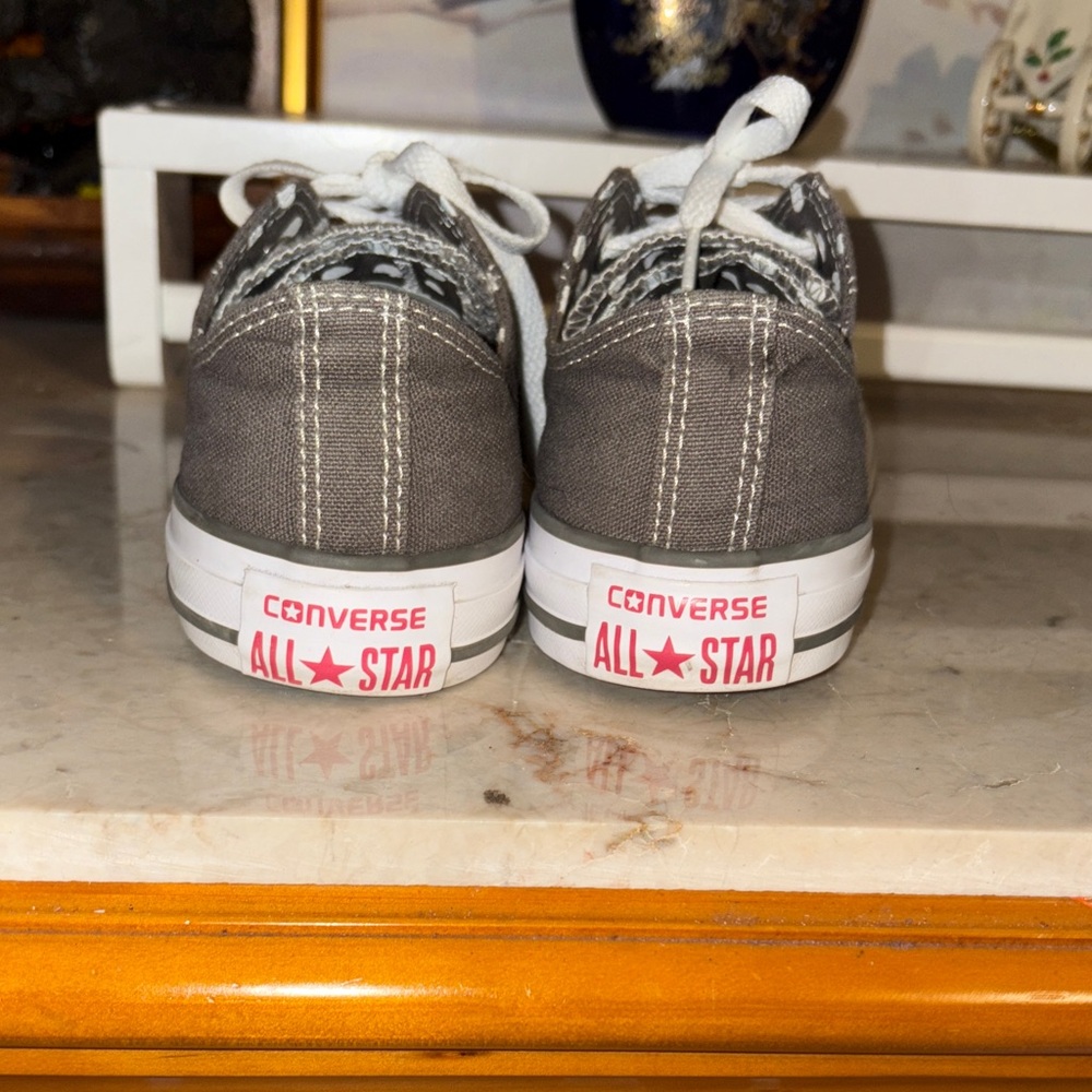 Gray Canvas low top Converse Sneakers - Picture 3 of 6